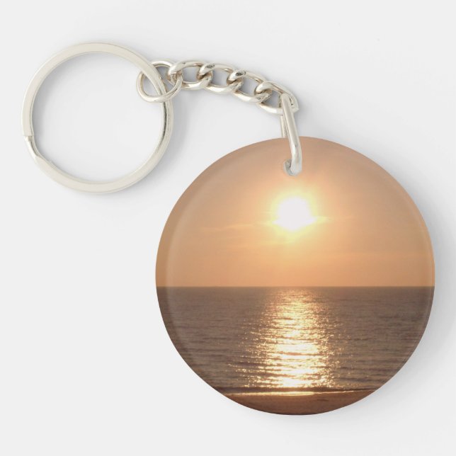 Setting Sun & Cape May Lighthouse Key Ring (Front)