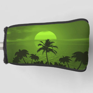 Setting Sun Green Tropics Palm Beach Golf Head Cover