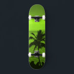 Setting Sun Green Tropics Palm Beach Skateboard<br><div class="desc">Gorgeous  photo with unusual green colour with the setting sun over the sea with palm trees, </div>