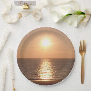 Setting Sun Paper Plate