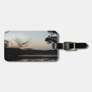 Setting Sun, Rising Moon  over  Lake Arrowhead Luggage Tag