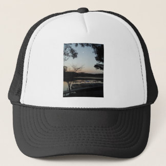 Setting Sun, Rising Moon  over  Lake Arrowhead Trucker Hat
