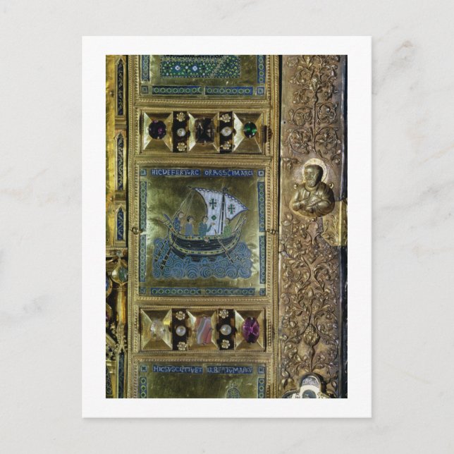 Settlement of the Body of St. Mark, enamel panel f Postcard (Front)