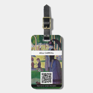 Seurat - A Sunday on La Grande Jatte - QR Code Luggage Tag