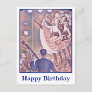 Seurat Can-can CC0011 Birthday Postcard