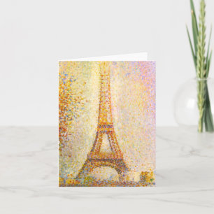 Seurat Eiffel Tower Note Card