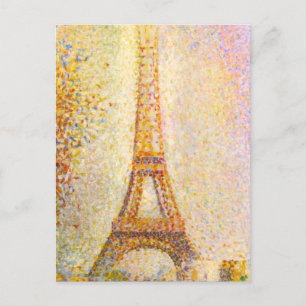 Seurat Eiffel Tower Postcard