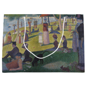 Seurat Sunday La Grande Jatte Fine Art Large Gift Bag