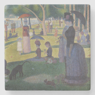 Seurat Sunday La Grande Jatte Fine Art Stone Coaster