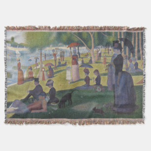 Seurat Sunday La Grande Jatte Fine Art Throw Blanket