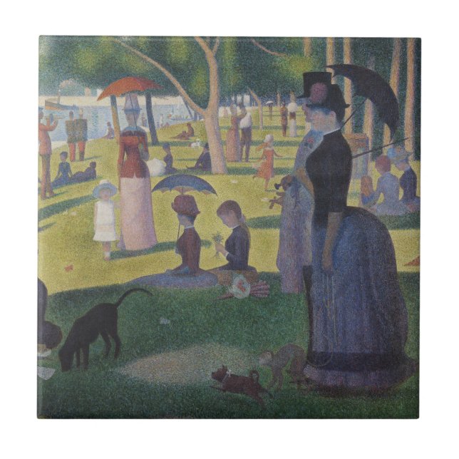 Seurat Sunday La Grande Jatte Fine Art Tile (Front)
