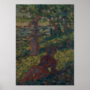 Seurat Woman in Park Poster