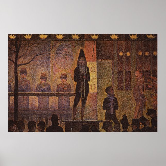 Seurat's The Circus Sideshow (Parade de Cirque) Poster (Front)