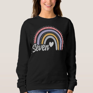 Seven 7 Years Old Seventh 7th Birthday Girl Cute R Sweatshirt