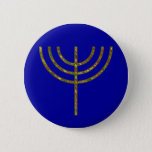 seven - arm light menorah candleholder rune 6 cm round badge<br><div class="desc">seven - arm light menorah candleholder rune</div>