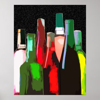 Seven Bottles of Wine on the Wall Poster