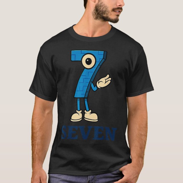 Seven Brainrot 67 Six Seven 6 7 Meme Custome  T-Shirt (Front)