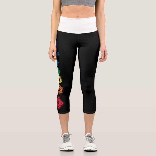 Seven Chakras 7 Capri Leggings (Front)