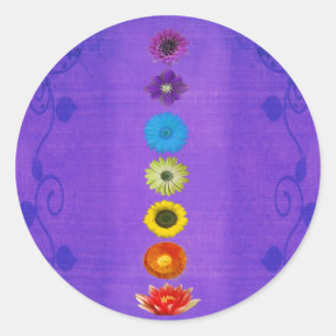 Seven Chakras Gift - Purple Classic Round Sticker