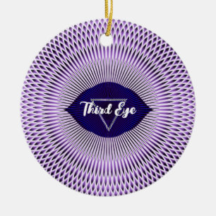 Seven Chakras Third Eye Chakra Yoga Design Ceramic Tree Decoration