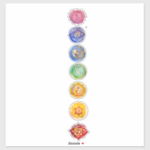 Seven chakras watercolor art