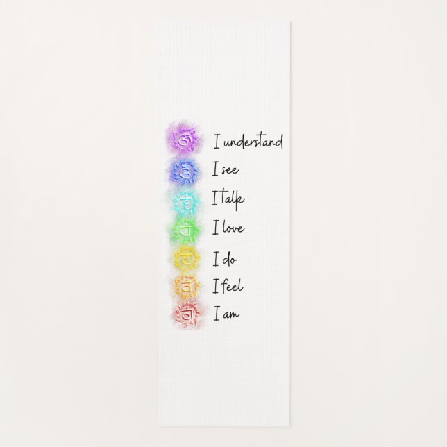 Seven Chakras Yoga Mat (Front)