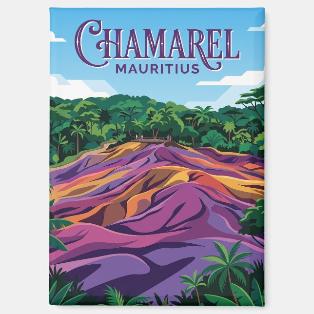 Seven Coloured Earths Mauritius Magnet (Front)