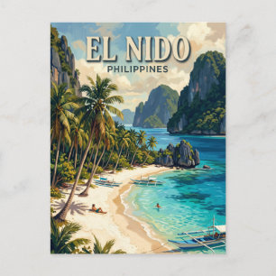 Seven Commandos Beach El Nido Philippines Postcard