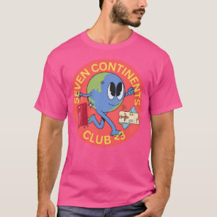 Seven Continents Club Cartoon T-Shirt