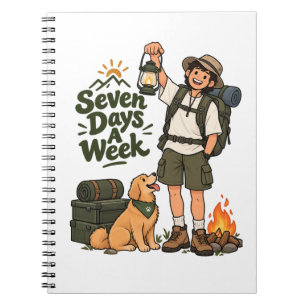 Seven Days A Week Camping AdventuriPad Smart Cover Notebook