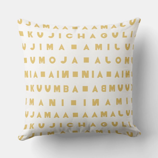Seven Days of Kwanzaa Cushion (Back)