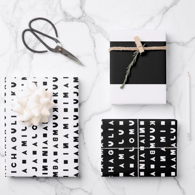 SEVEN DAYS OF KWANZAA WRAPPING PAPER SHEET (Front)