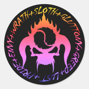Seven deadly sins Classic Round Sticker 20sheet