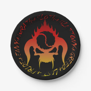 Seven deadly sins paper plate