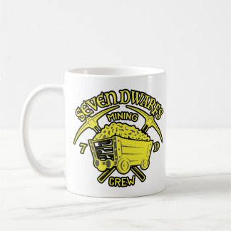 SEVEN DWARFS MINING TRAIN AND STICKER  COFFEE MUG