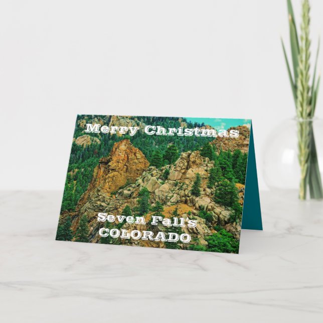 Seven Fall's Colorado Christmas Greeting Card (Front)