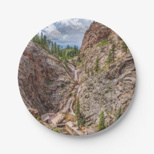 Seven Falls Colorado Paper Plate