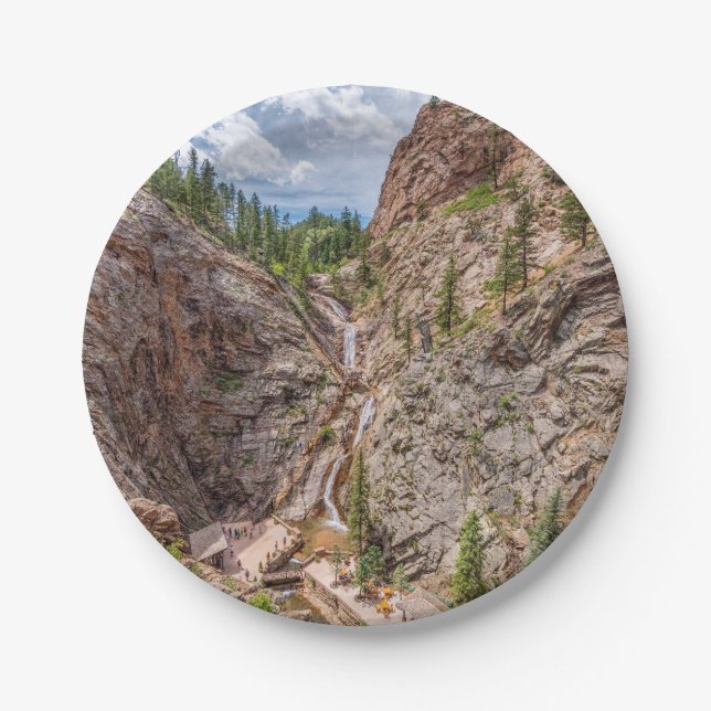 Seven Falls Colorado Paper Plate (Front)