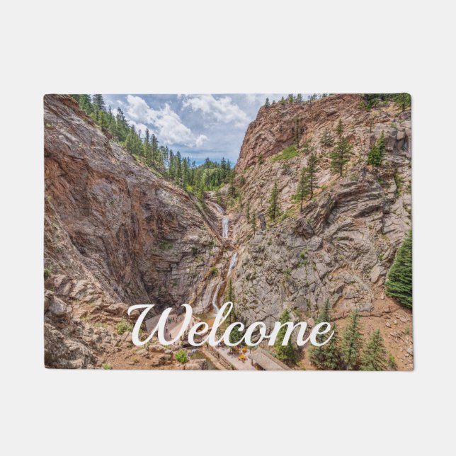 Seven Falls Colorado Welcome Doormat (Front)