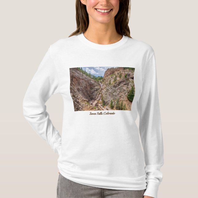 Seven Falls Colorado Women's Long Sleeve T-Shirt (Front)