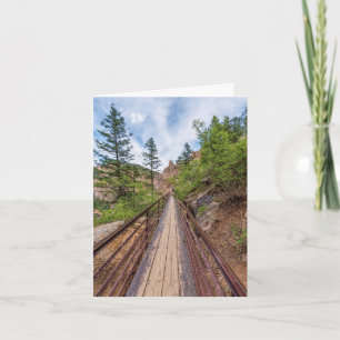 Seven Falls Walkway Bridge Greeting Card