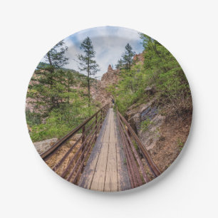 Seven Falls Walkway Bridge Paper Plates