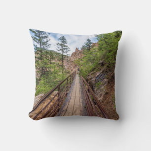 Seven Falls Walkway Bridge Polyester Pillow