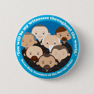 Seven Founders of the Servite Order 6 Cm Round Badge