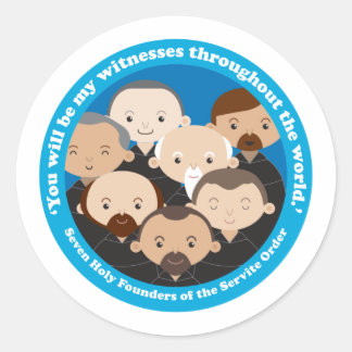 Seven Founders of the Servite Order Classic Round Sticker
