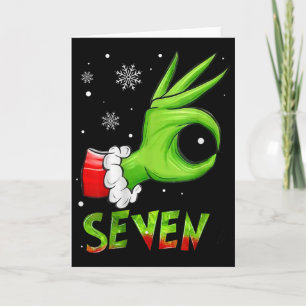 Seven Funny 6 7 Meme Santa Christmas Xmas Teacher  Card