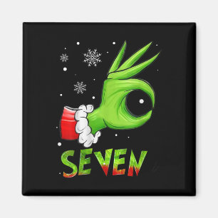 Seven Funny 6 7 Meme Santa Christmas Xmas Teacher  Magnet