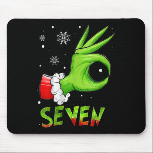 Seven Funny 6 7 Meme Santa Christmas Xmas Teacher  Mouse Pad