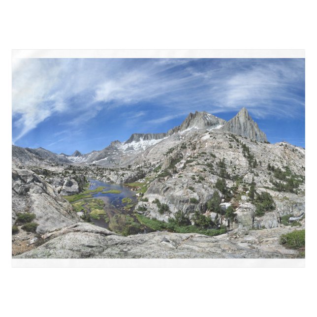 Seven Gables Over Seven Gables Lakes - Sierra Tablecloth (Front (Horizontal))