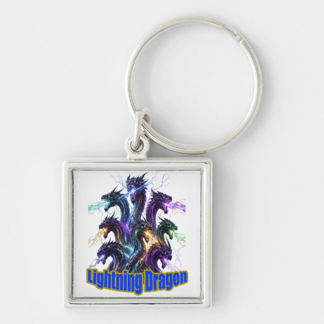 Seven-Headed Lightning Dragon Key Ring (Front)